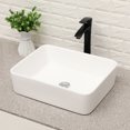 thumbnail image 5 of 19"x15" Rectangle Vessel Bathroom Sink with Faucet Combo | Ideal for Home, Restaurant & Office Use | Premium Ceramic Construction | Stain-Resistant & Easy to Maintain, 5 of 5