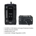 thumbnail image 4 of CyberPower LE1000DG Battery Backup UPS, 1000VA/530W, 120V, 12 Outlets, AVR, LCD Display, 5 ft, Black, 4 of 8