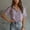 Purple, variant on 2026 New Womens Casual V Neck Short Sleeve Button Down Shirts Business Casual Work Boho Tops Blouses(White,M)