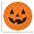 thumbnail image 2 of Creative Converting Retro Halloween Jack-O-Lantern Paper Dessert Plates, 24 ct, 2 of 2