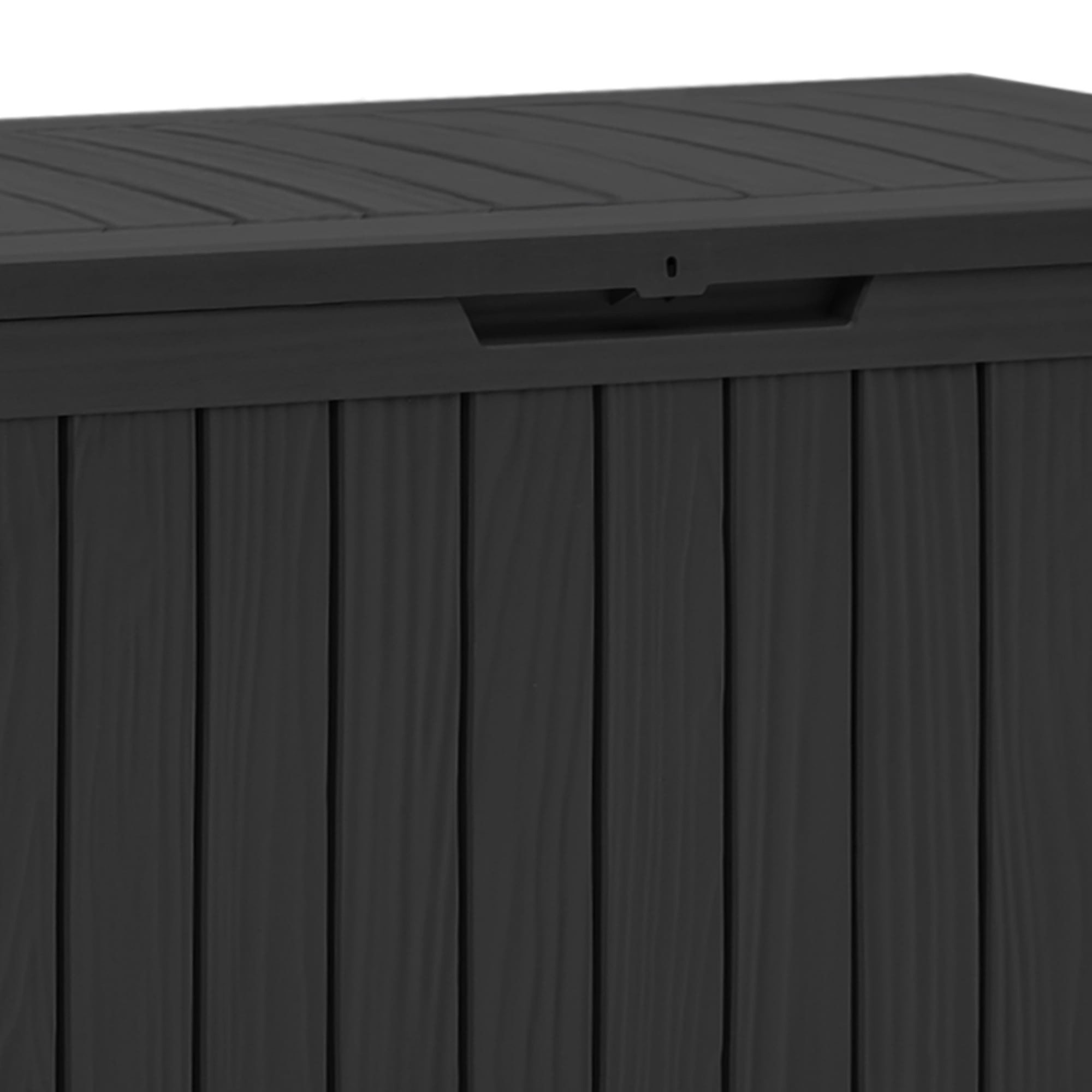 Uforic 72 Gallon Outdoor Resin Storage Box with Wheels, Patio Deck Box for Indoor & Outdoor Use, Ideal for Throw Pillows, Sports Gear & Yard Supplies, Black