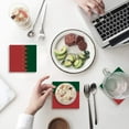 thumbnail image 1 of FMSHPON Merry Christmas Set of 8 Coaster for Drinks, Absorbent Ceramic Stone Coasters Cup Mat with Cork Base for Home Kitchen Room Coffee Table Bar Decor, 1 of 4