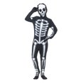 thumbnail image 5 of LILIYA Boys Halloween Skeleton Jumpsuit, 3D Print Luminous Zip Front Bodysuit, Stretchy Full Body Tight Onesie with Hood for Halloween Party and Stage Performance L, 5 of 7