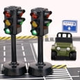 thumbnail image 2 of Feux Rouges Verts de Circulation Simulée avec Son Kits de Construction de Rue Noir, 2 of 8