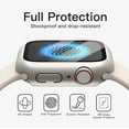 thumbnail image 5 of JETech Case with Screen Protector Compatible with Apple Watch Series 9 8 7 45mm, Overall Protective Cover, Built-in Tempered Glass Film High Sensitivity, 2 Pack (Starlight), 5 of 6