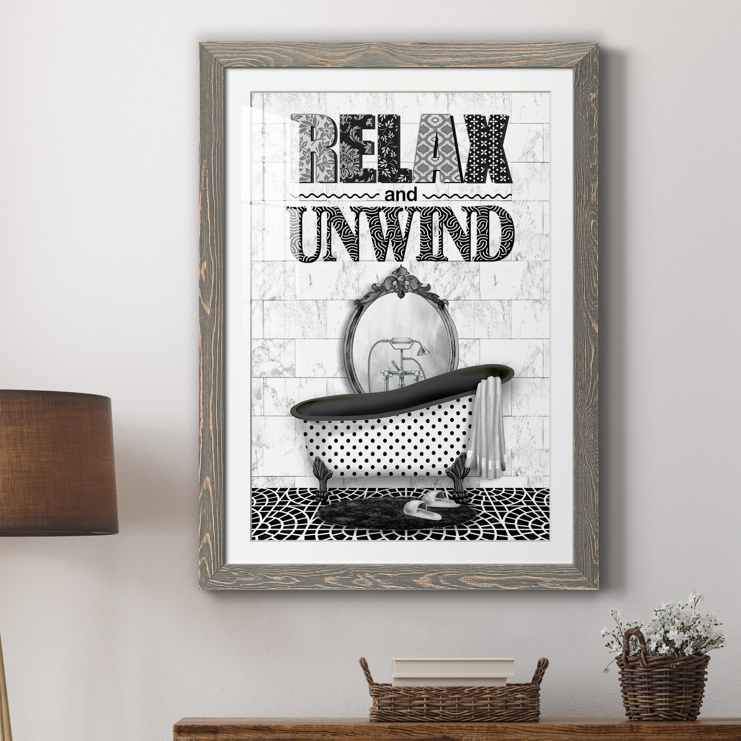 Relax and Unwind - Premium Framed Print - Distressed Barnwood Frame - Ready to Hang
