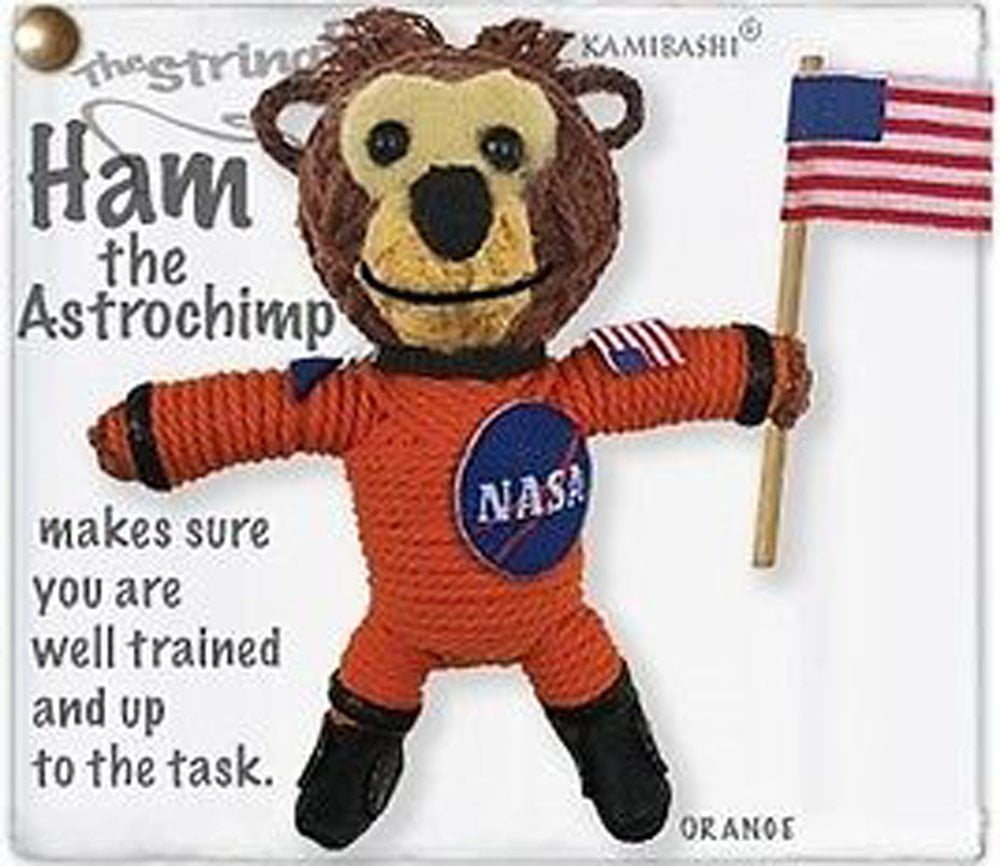 Ham The Astrochimp Original String Doll Gang Keychain Toy Approx Size 2 3 By Kamibashi