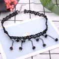 thumbnail image 4 of Gargantilla de encaje con colgante, collar de moda con tiras para clavícula, para mujeres y niñas (negro), 4 of 5