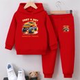 thumbnail image 2 of Kids Clothes Long Sleeve Pullover Colorblock Sweatshirt + Pants Fall Winter Outfit Set, 2 of 6