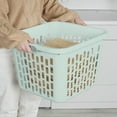 thumbnail image 4 of Sterilite Small 1.5 Bushel Square Plastic Laundry Basket with 2 Comfort Grip Handles, Mint, 6 Pack, 4 of 8
