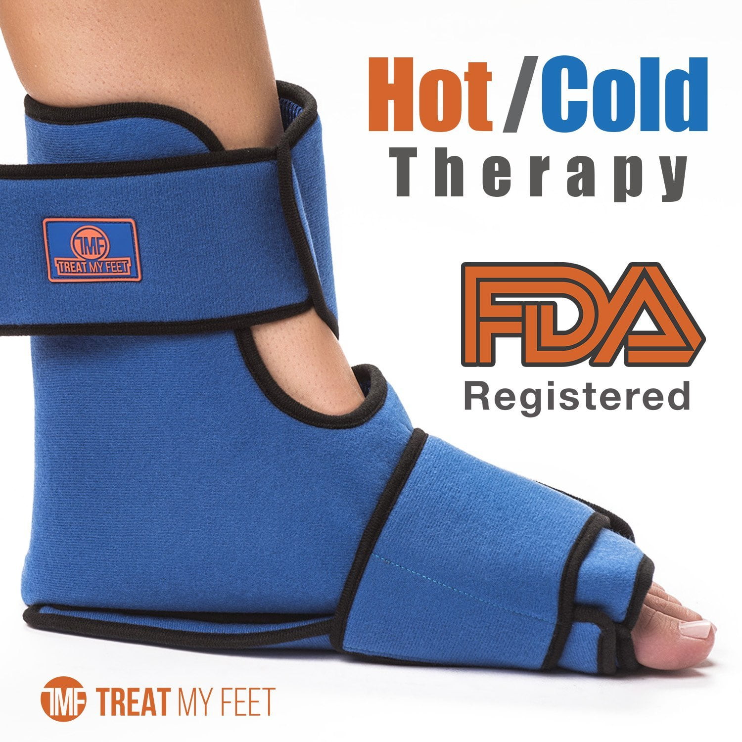 Foot & Ankle Pain Relief Hot/Cold Gel Wrap, Effectively relieve foot