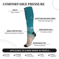 thumbnail image 3 of Lsque Shopping Cart On Tropical Beach Pattern Sport Compression Socks for Men & Women 15-20 mmHg Knee High Nurse Pregnant Running Medical and Travel Athletic, 3 of 6