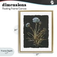 thumbnail image 4 of Stupell Industries French Country Cerulean Bloom on Dark Green Gold Floating Frame Canvas Art, 17 x 21, by Carol Robinson, 4 of 8