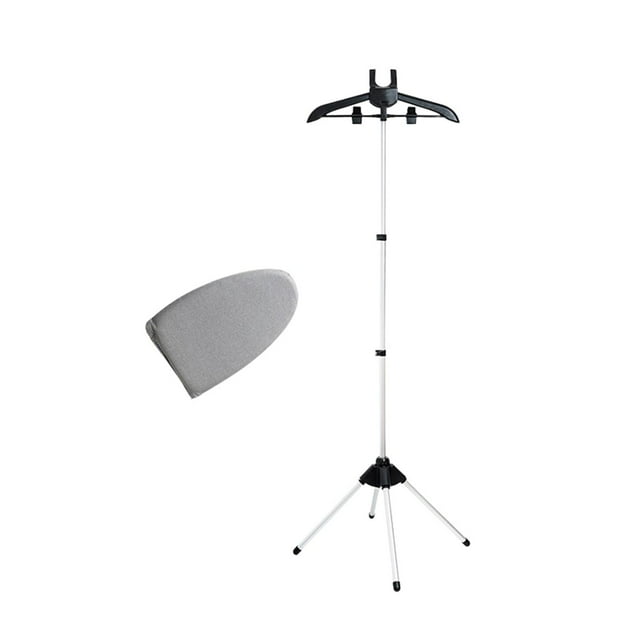 Steam Iron Stand 84-160cm Adjustable Height Standing Ironing Machine Bracket black
