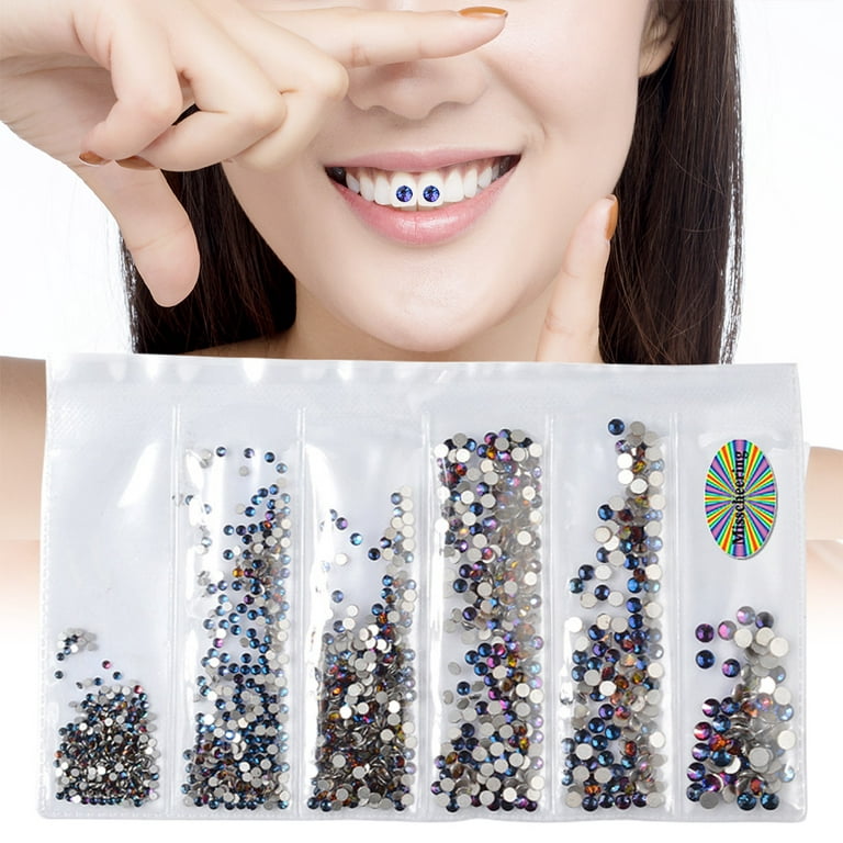 RUSR DIY Tooth Gem Jewelry Kit Diamond Teeth Decoration Teeth Ornament  Application,4pcs 