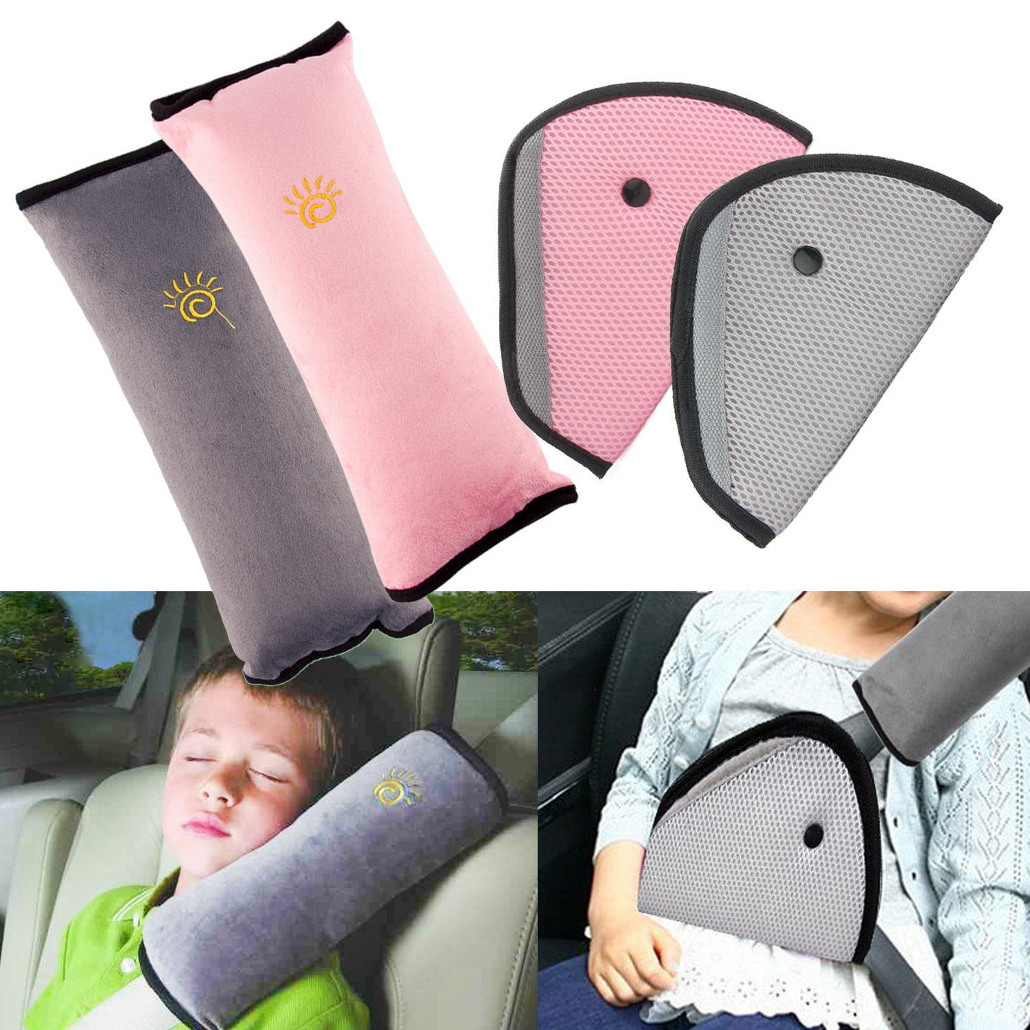 Seatbelt Cover Seat Belt Adjuster Infant Car Seat Cushion Car Seat Belt Holder Seat Cushion For Kids Unicorn 
