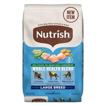 Nutrish Large Breed Real Chicken, Pea, Brown Rice & Carrot Recipe Whole Health Blend Dry Dog Food, 28 lb. Bag (Rachael Ray)