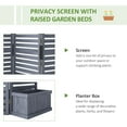 thumbnail image 4 of Outsunny Outdoor Privacy Screen with 4 Raised Beds and Drainage Holes, 4 of 10