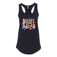 thumbnail image 2 of Wild Bobby Beauty From Ashes Groovy Font With Stars Vintage Women Racerback Tank Top, Black, Small, 2 of 6