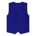thumbnail image 4 of Jowowha Kid Girls Boys Volunteer Vest Solid Color Irregular Hem Volunteers Activity Waistcoat Uniform Blue XL/13, 4 of 5