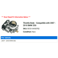 thumbnail image 2 of Throttle Body - Compatible with 2007 - 2010 BMW 335i 2008 2009, 2 of 2