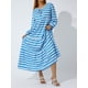 thumbnail image 5 of Txlixc Vestido Largo con Estampado Geométrico para Mujer, Vestido Suelto de Manga Larga con Escote en V para Primavera, Verano Txlixc Moda, 5 of 9