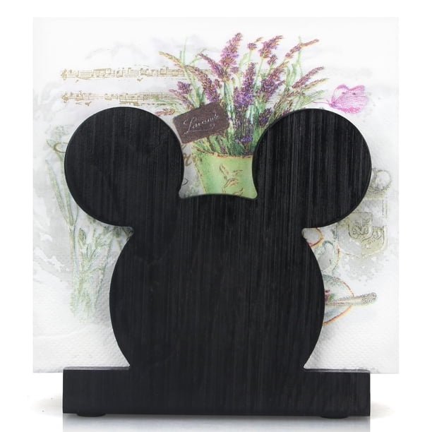 Porta Servilletas de Madera Renawe Diseño Minnie 12,7x12,7x6,9 cm