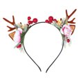 thumbnail image 1 of 1pc Christmas Antler Hair Band Floral Hair Hoop Moda Tocado Fiesta Sombreros para niñas Niños (Patrón 4), 1 of 5