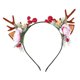 thumbnail image 1 of 1pc Christmas Antler Hair Band Floral Hair Hoop Moda Tocado Fiesta Sombreros para niñas Niños (Patrón 4), 1 of 7