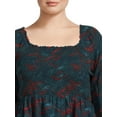 thumbnail image 4 of Terra & Sky Women's Plus Size Bell Sleeve Smock Top, 4 of 5