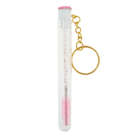 Unique Bargains 1 Pc Durable Eyelash Brush for Vacation Pink Plastic Nylon