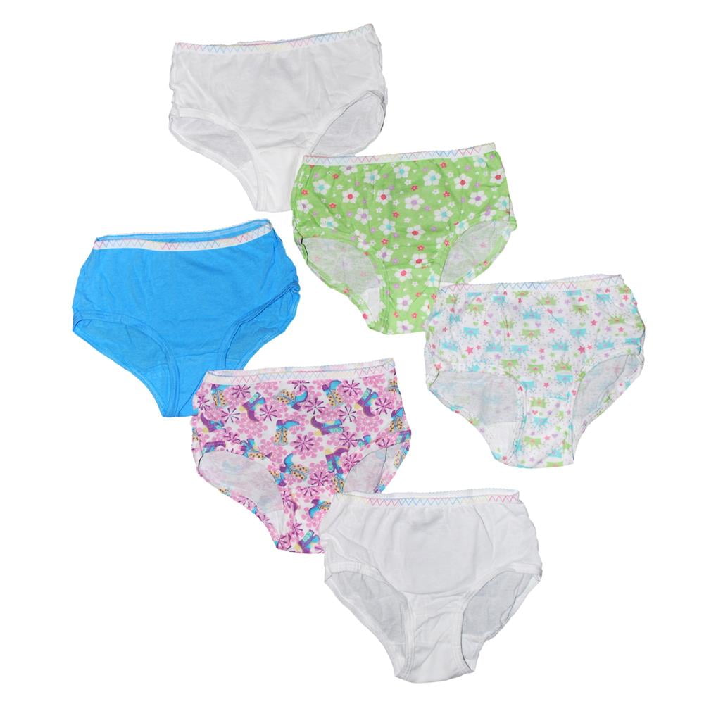 Fruit of the Loom Girl's Assorted Brief Underwear, 6 Pack Panties (Little  Girls & Big Girls)