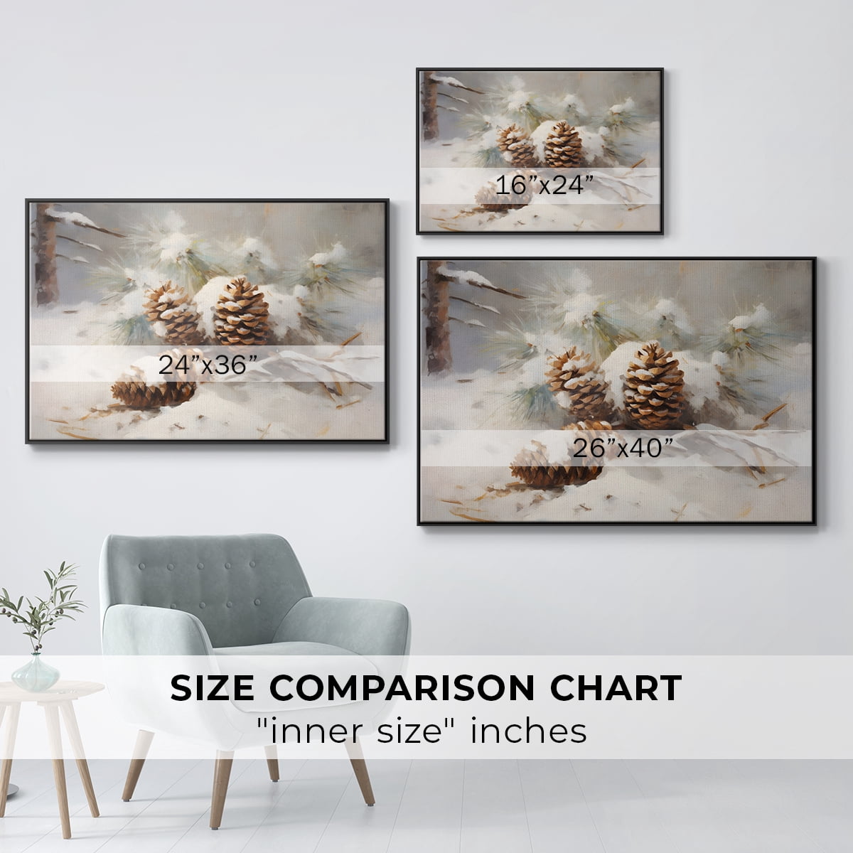 Vintage Landscape-CLXIX By Wexford Home Framed in Black Wood Gallery Wrapped Canvas 17 in. x 25 in.