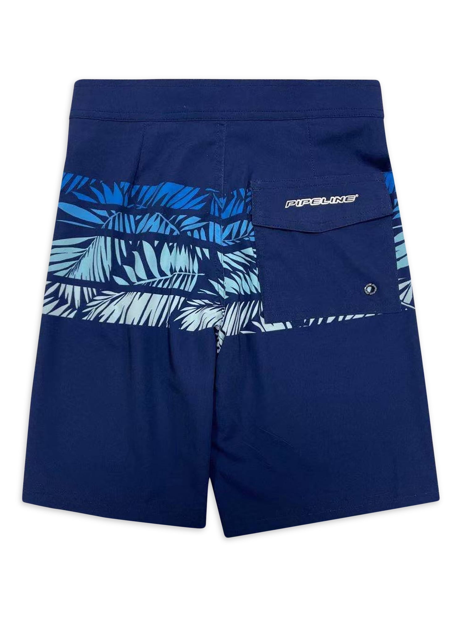 Pipeline Boys UPF 50+ Palm Stripe Board Shorts, 22"-28", Sizes 8-14
