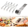 thumbnail image 3 of Stainless Steel 5 Wheels Pizza Cutter 9.64 inch,Dough Cutter Side Pastry Cutter Wheel (Silver), 3 of 7