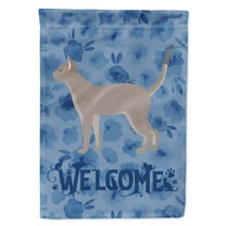 Carolines Treasures CK4813CHF Blue Abyssinian Cat Welcome Flag Canvas House Size Large multicolor