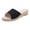 Black, variant on Rokment Womens Linen Straw Patchwork Backless Sandals Boho Beach Comfortable Espadrilles Wedge Walking Slip on Stylish Casual Platform Mid Heels Dress Slides Mules Black Size 6