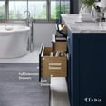 thumbnail image 2 of Totti Artemis 60" Blue Transitional Double Sink Bathroom Vanity w/ White Carrara Style Man-Made Stone Top, 2 of 7
