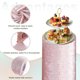 thumbnail image 3 of Juego de 3 fundas de soporte cilíndrico rosa de spandex, funda de pedestal para decoración de fiesta de boda y cumpleaños, solo contiene fundas cilíndricas (tela de terciopelo - pequeña), 3 of 5