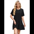 thumbnail image 1 of Vestido Negro de Cuello Redondo y Corta XL, 1 of 7