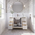 thumbnail image 6 of Fresca Fcb4048-Bg-U Wellington 48" Free Standing Single Basin Vanity Set - White, 6 of 7