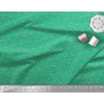thumbnail image 3 of Soimoi Green Cotton Voile Fabric Anchor Hook Nautical Print Fabric by the Yard 42 Inch Wide, 3 of 3