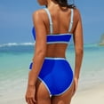 thumbnail image 5 of FhsagQ Swimsuit Sets for Women Plus Size Underwire Split Body Swimsuit for Women Bikini Color Matching Slim Beach Swimsuit for Women Swimsuit for Women Blue M, 5 of 5