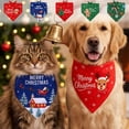 thumbnail image 7 of Racsoh Christmas Pet Bandana, Festive Dog Neck Scarf with Gingerbread Man Print, Soft Triangle Bib for Small Medium Cats, for Party Photo Winter Decor (Green A), 7 of 7