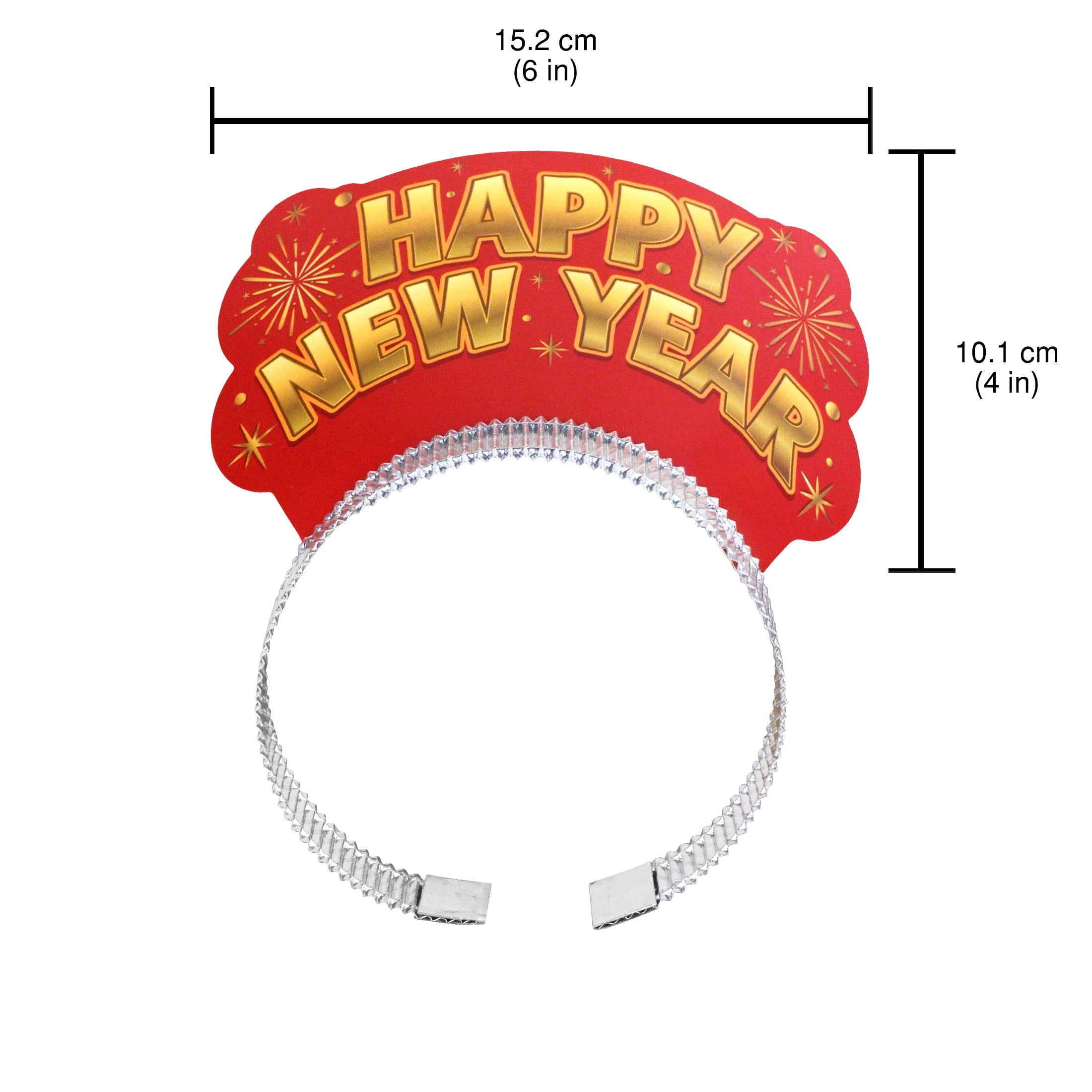 Serre-tête diadème rouge du Nouvel An avec inscription « Bonne année », 2 pièces, décorations festives, une façon originale de célébrer avec style, adulte