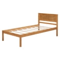 thumbnail image 6 of Paproos Twin Size Modern Wood Platform Bed, Oak, 6 of 10