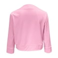 thumbnail image 4 of Mnjin Casual Cropped Blazer Jackets for Women Solid Color 3/4 Sleeve Open Front Cardigan Short Jacket Suit Coat Outerwear (Pink,Size-S), 4 of 6