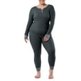 thumbnail image 3 of Fruit of the Loom Women's and Women's Plus Thermal Henley Top & Bottom Set, 3 of 15