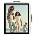thumbnail image 3 of Americanflat 8x10 Picture Frame with Shatter-Resistant Glass Streamline Collection Thin Border Photo - Black, 3 of 8