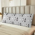 thumbnail image 2 of Zufioo Panda Bear Print 20x54 Inch Long Body Pillowcase, without Pillow Core, Pillow Case with Hidden Zipper, Ideal Gift for Home Furnishings, 2 of 7